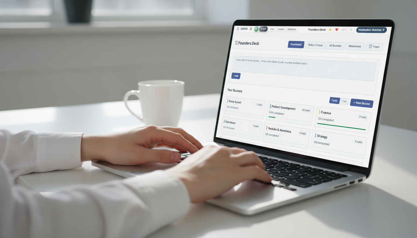 Modern desk workspace